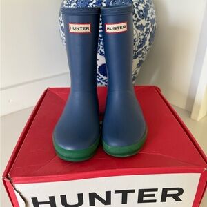 Hunter Kids Classic Blue and Green Boots